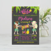 Invitation d'anniversaire Luau Invites Aloha (Debout devant)