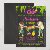 Invitation d'anniversaire Luau Invites Aloha (Devant / Derrière)