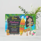 Invitation d'anniversaire Luau Invites Aloha (Debout devant)