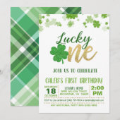 Invitation d'anniversaire Lucky One (Devant / Derrière)