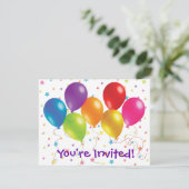 Invitation d'anniversaire lumineuse et joyeuse (Debout devant)
