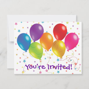 Invitation d'anniversaire lumineuse et joyeuse