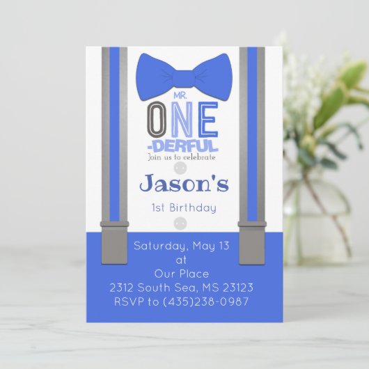 Invitation d'anniversaire M. Incroyable (Debout devant)