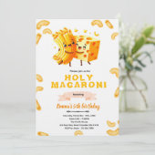 Invitation d'anniversaire Mac and Cheese (Debout devant)