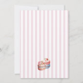 Invitation d'anniversaire Macaron Stripe Sweet Cel (Dos)