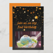 Invitation d'anniversaire magique de glace (Devant / Derrière)