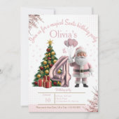 Invitation d'anniversaire Magique de Père Noël – 4 (Devant)