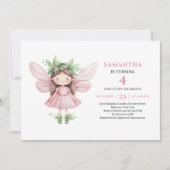 Invitation d'anniversaire magique de petite fille (Devant)