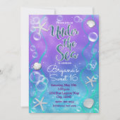Invitation d'anniversaire Magique Sous La Mer (Devant)