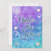 Invitation d'anniversaire Magique Sous La Mer (Dos)