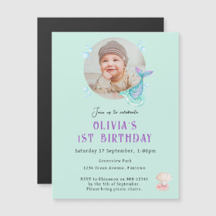 Invitation d'anniversaire magnétique pour enfants 