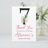 Invitation d'anniversaire Magnolia, 7e anniversair (Debout devant)