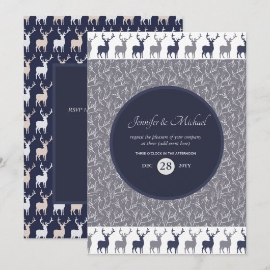 Invitation d'anniversaire masculine Soirée STAG hi (Devant / Derrière)