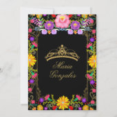 Invitation d'anniversaire mexicaine rose pastel su (Dos)