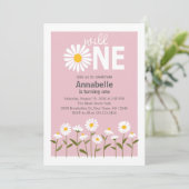 Invitation d'anniversaire mignonne Daisy sur fond (Debout devant)