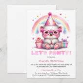 Invitation d'anniversaire mignonne de koala – Fais (Devant / Derrière)