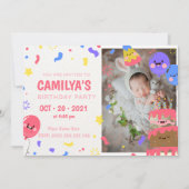 Invitation d'anniversaire mignonne et magique avec (Devant)