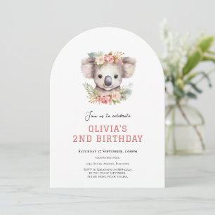 Invitation d'anniversaire mignonne pour les 2 ans