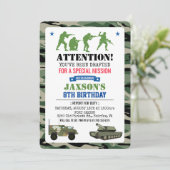 Invitation d'anniversaire militaire - TOUS ÂGES (Debout devant)