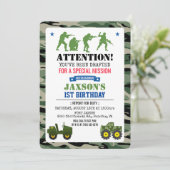 Invitation d'anniversaire militaire - TOUS ÂGES (Debout devant)