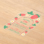 Invitation d'anniversaire Mini Fleur de Fraisier p (Poser)