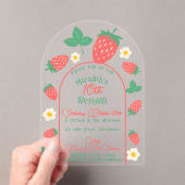 Invitation d'anniversaire Mini Fleur de Fraisier p (In situ (ordinateur de poche))