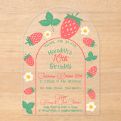 Invitation d'anniversaire Mini Fleur de Fraisier p (Recto)