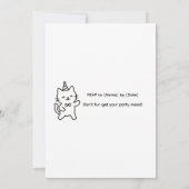 Invitation d'anniversaire minimale avec doodle de  (Dos)