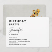 Invitation d'anniversaire minimaliste (Devant / Derrière)