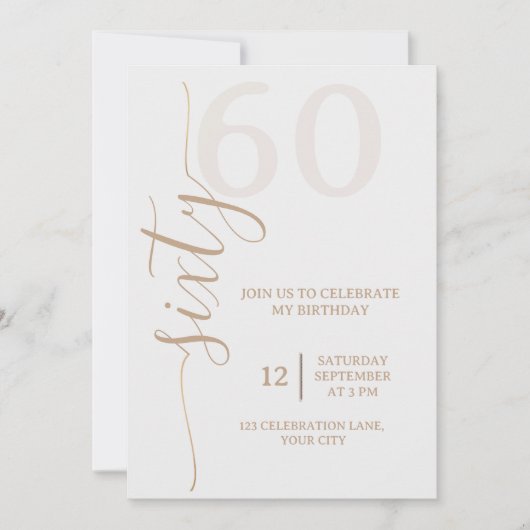 Invitation d'anniversaire minimaliste (Devant)