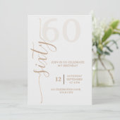 Invitation d'anniversaire minimaliste (Debout devant)