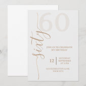 Invitation d'anniversaire minimaliste (Devant / Derrière)