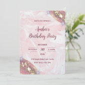 Invitation d'anniversaire Minimaliste avec Étincel (Debout devant)