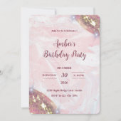 Invitation d'anniversaire Minimaliste avec Étincel (Devant)