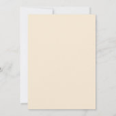 Invitation d'anniversaire minimaliste beige 50 ans (Dos)