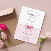 Invitation d'anniversaire minimaliste Coquette ros