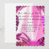 Invitation d'anniversaire minimaliste imprimée et  (Devant / Derrière)