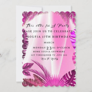 Invitation d'anniversaire minimaliste imprimée et 