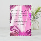 Invitation d'anniversaire minimaliste imprimée et  (Debout devant)