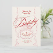 Invitation d'anniversaire minimaliste moderne | An (Debout devant)