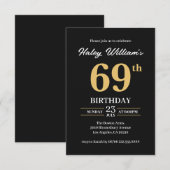 Invitation d'anniversaire minimaliste moderne simp (Devant / Derrière)