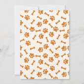 Invitation d'anniversaire minimaliste pour chien (Dos)