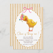 Invitation d'anniversaire minimaliste pour le cana (Devant / Derrière)