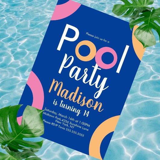 Invitation d'anniversaire minimaliste pour une fêt
