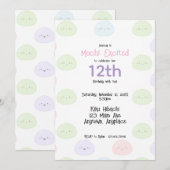 Invitation d'anniversaire Mochi excitée (Devant / Derrière)