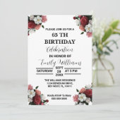 Invitation d'anniversaire, modèle MODIFIABLE, Fleu (Debout devant)