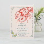 Invitation d'anniversaire modèle pour une fête d'é (Debout devant)