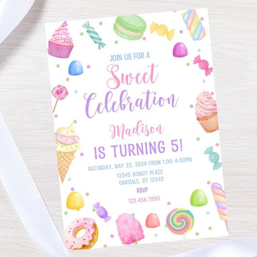 Invitation d'anniversaire modèle sur le thème des 