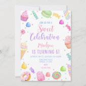 Invitation d'anniversaire modèle sur le thème des  (Devant)