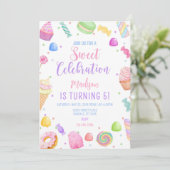 Invitation d'anniversaire modèle sur le thème des  (Debout devant)